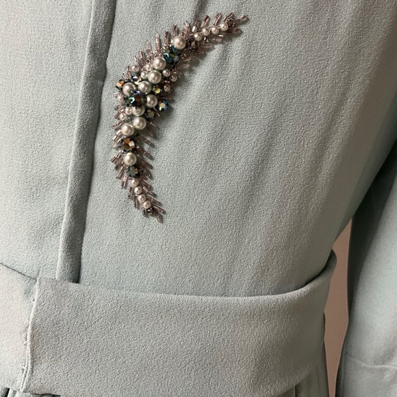 Vintage Jean Allen London Beaded Maxi Dress, Long Sleeve, size 16/40 - Picture 3 of 7